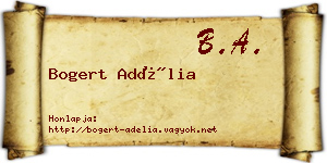 Bogert Adélia névjegykártya